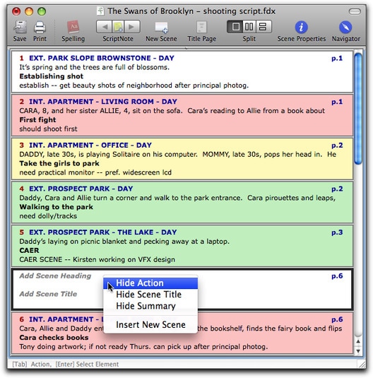Free movies scripts writing software
